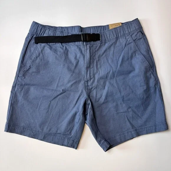 The Foundry Supply Men's Shorts LT Flat Front Buckle Zip Up Vintage Indigo - Picture 1 of 11